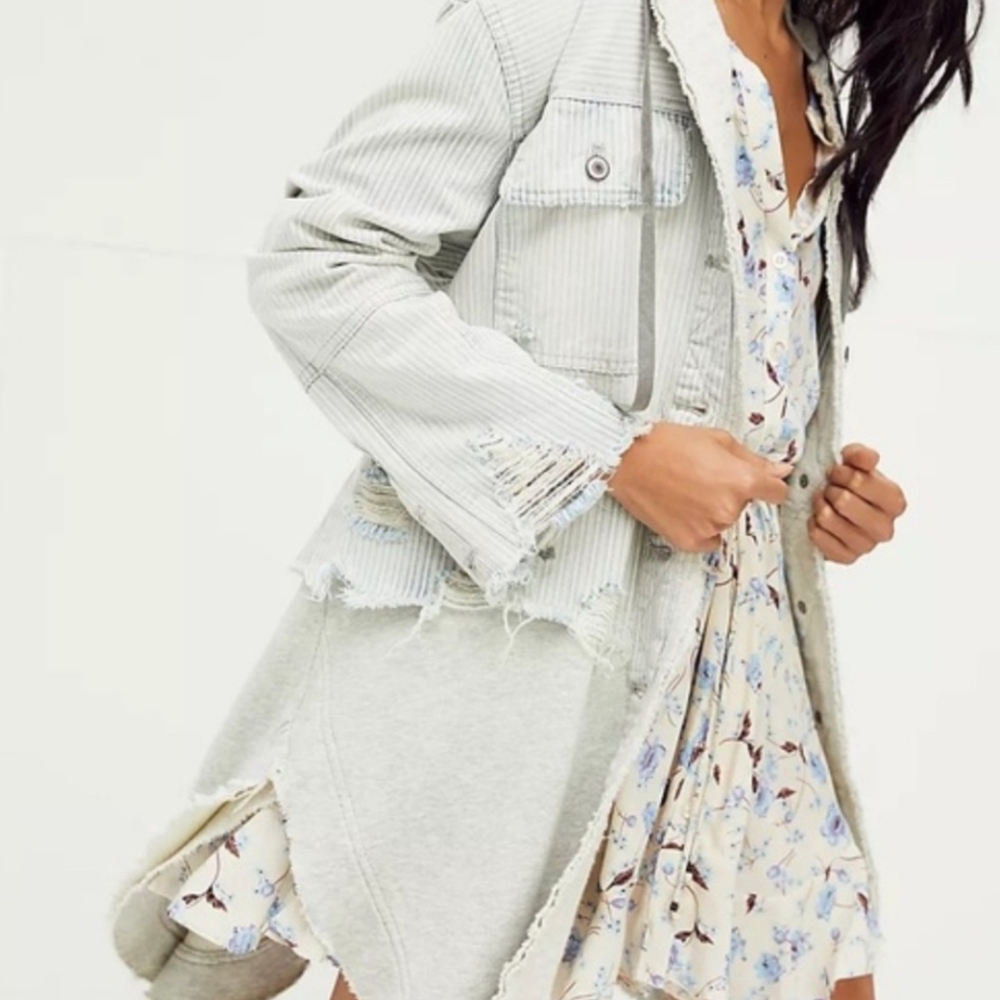 EUC Free People Okinawa Denim Jacket, Medium